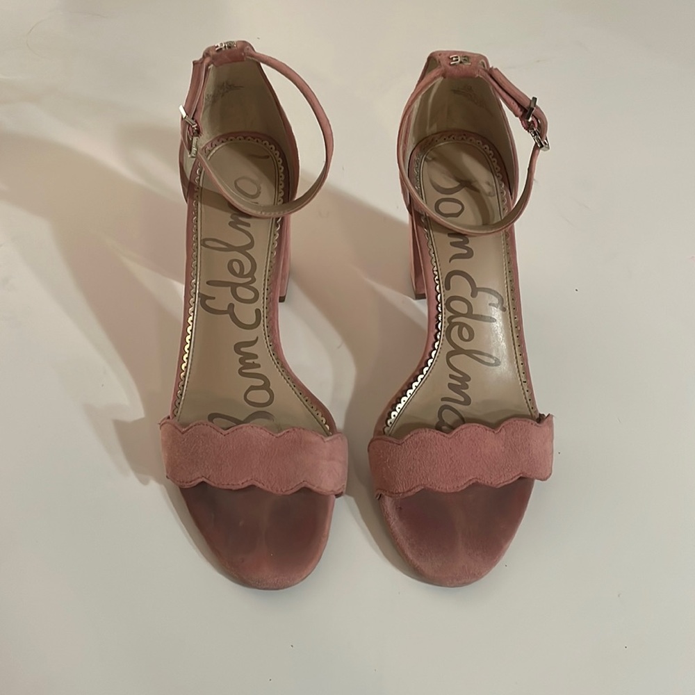 Sam Edelman pink odila suede heel